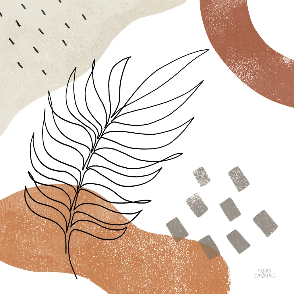 Terracotta Tropics III by Laura Marshall. SKU 56532a. Archival Giclee Fine art print for wall decor.