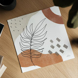 Terracotta Tropics III by Laura Marshall. Shown as a detailed flat fine art print, highlighting archival giclee quality. Available as an archival giclee rolled canvas, fine art paper, or poster print. SKU 56532a.