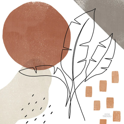 Terracotta Tropics IV by Laura Marshall. SKU 56533a. Archival Giclee Fine art print for wall decor.