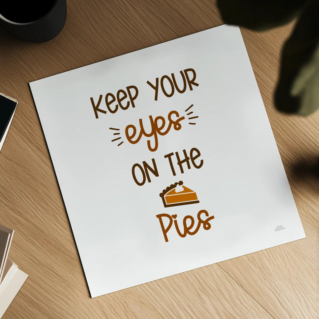 Thanksgiving Typography II by Laura Marshall. Shown as a detailed flat fine art print, highlighting archival giclee quality. Available as an archival giclee rolled canvas, fine art paper, or poster print. SKU 89712a.