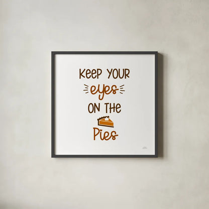 Thanksgiving Typography II by Laura Marshall. Shown in a sleek black glass frame for a contemporary gallery look. Available as an archival giclee rolled canvas, fine art paper, or poster print. SKU 89712a.