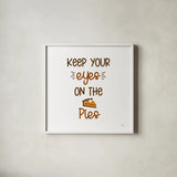 Thanksgiving Typography II by Laura Marshall. Shown in a crisp white glass frame for a clean and minimalist style. Available as an archival giclee rolled canvas, fine art paper, or poster print. SKU 89712a.