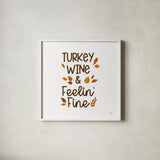 Thanksgiving Typography III by Laura Marshall. Shown in a crisp white glass frame for a clean and minimalist style. Available as an archival giclee rolled canvas, fine art paper, or poster print. SKU 89713a.