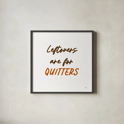 Thanksgiving Typography IV by Laura Marshall. Shown in a sleek black glass frame for a contemporary gallery look. Available as an archival giclee rolled canvas, fine art paper, or poster print. SKU 89714a.