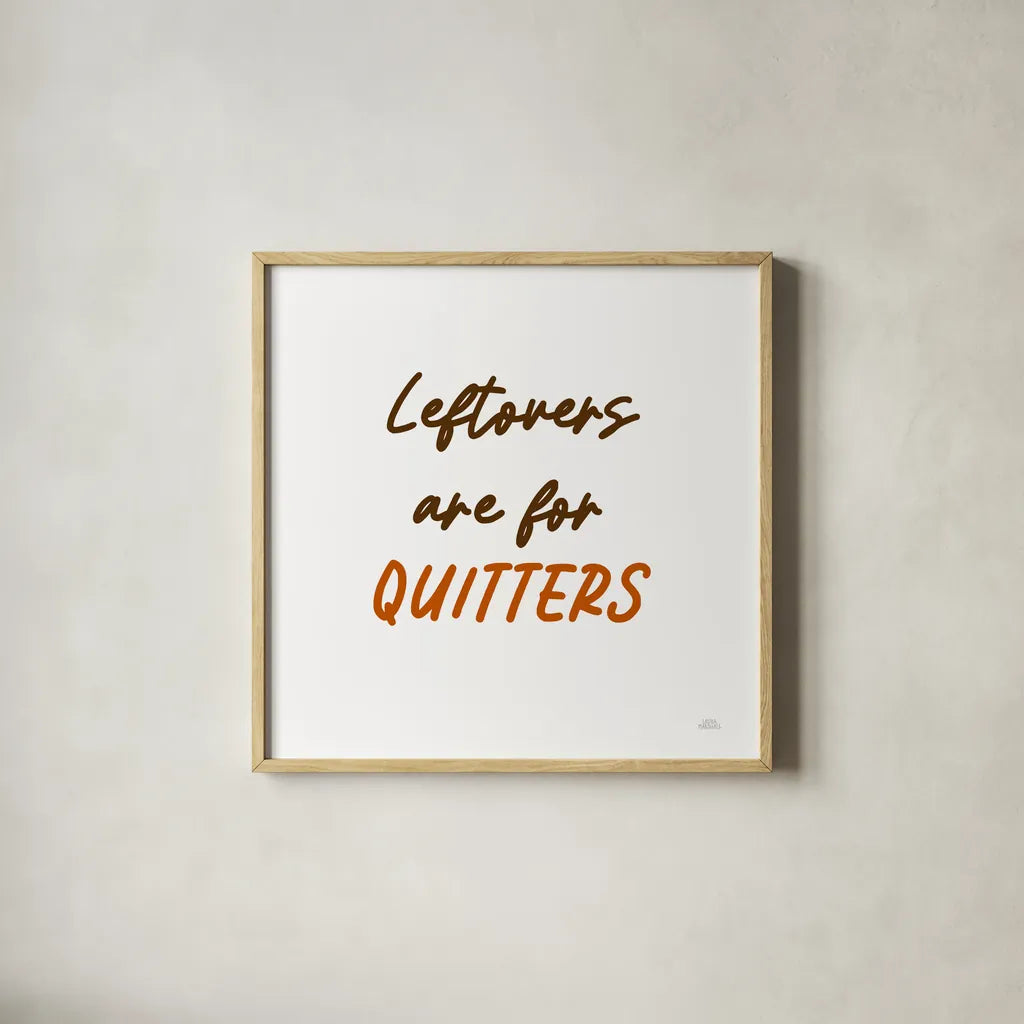 Thanksgiving Typography IV by Laura Marshall. Shown in a natural wood glass frame for a timeless modern aesthetic. Available as an archival giclee rolled canvas, fine art paper, or poster print. SKU 89714a.