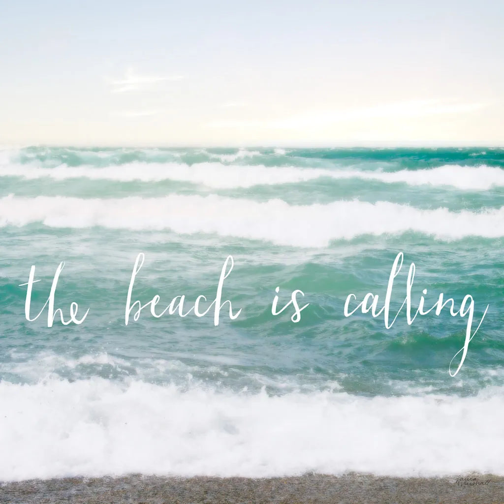The Beach is Calling by Laura Marshall. SKU 21117a. Archival Giclee Fine art print for wall decor.