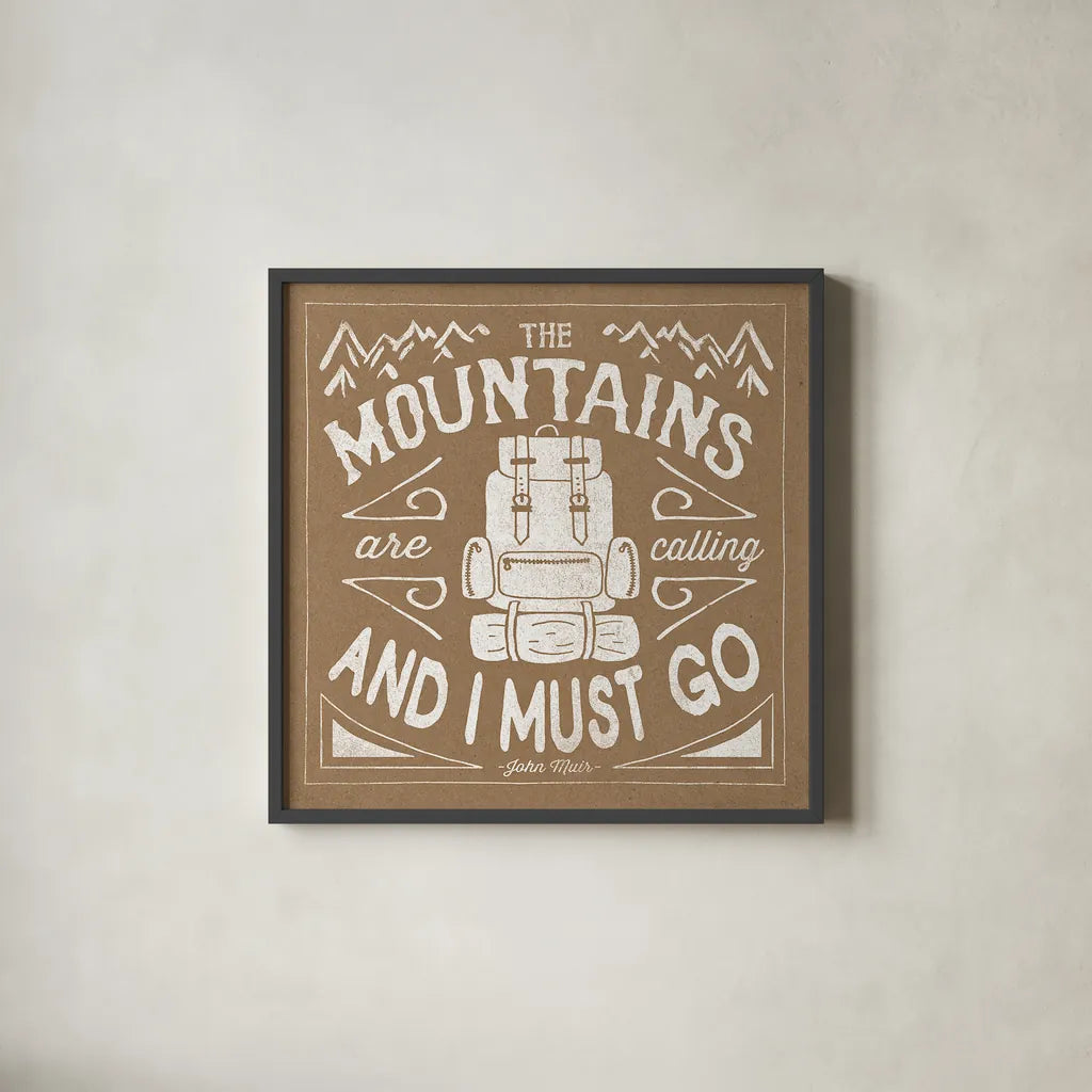 The Great Outdoors IX by Laura Marshall. Shown in a sleek black glass frame for a contemporary gallery look. Available as an archival giclee rolled canvas, fine art paper, or poster print. SKU 23392a.