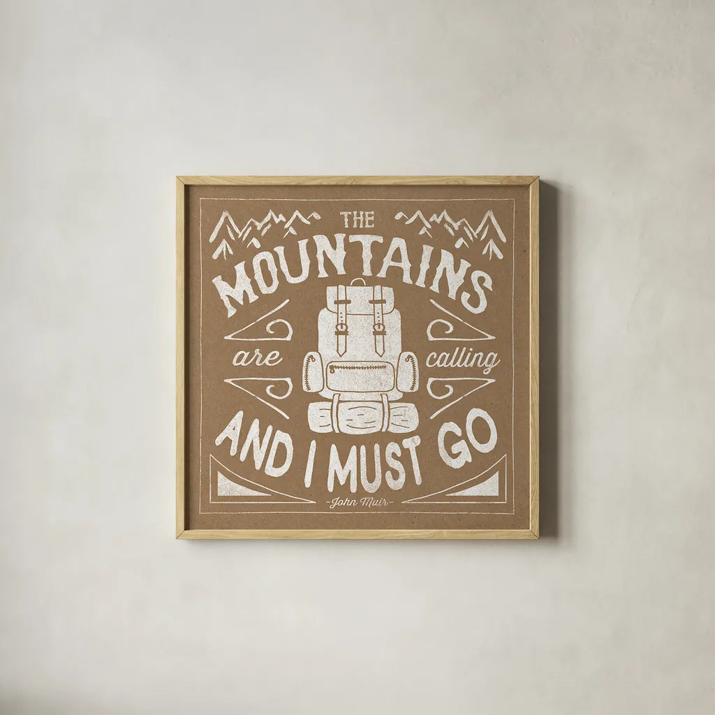 The Great Outdoors IX by Laura Marshall. Shown in a natural wood glass frame for a timeless modern aesthetic. Available as an archival giclee rolled canvas, fine art paper, or poster print. SKU 23392a.