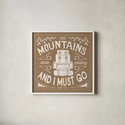 The Great Outdoors IX by Laura Marshall. Shown in a crisp white glass frame for a clean and minimalist style. Available as an archival giclee rolled canvas, fine art paper, or poster print. SKU 23392a.