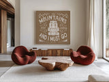 The Great Outdoors IX by Laura Marshall. Shown as extra-large giant wall art in a modern living room. Available as an archival giclee rolled canvas, fine art paper, or poster print. SKU 23392a.