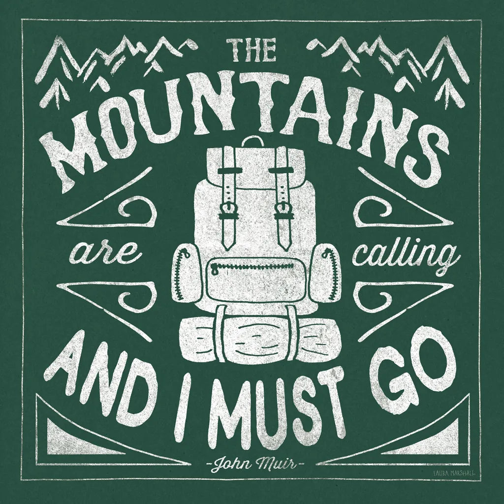 The Great Outdoors IX Forest Green by Laura Marshall. SKU 63504a. Archival Giclee Fine art print for wall decor.