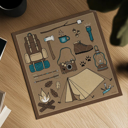 The Great Outdoors V by Laura Marshall. Shown as a detailed flat fine art print, highlighting archival giclee quality. Available as an archival giclee rolled canvas, fine art paper, or poster print. SKU 23388a.