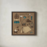 The Great Outdoors V by Laura Marshall. Shown in a sleek black glass frame for a contemporary gallery look. Available as an archival giclee rolled canvas, fine art paper, or poster print. SKU 23388a.