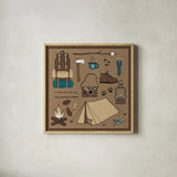 The Great Outdoors V by Laura Marshall. Shown in a natural wood glass frame for a timeless modern aesthetic. Available as an archival giclee rolled canvas, fine art paper, or poster print. SKU 23388a.
