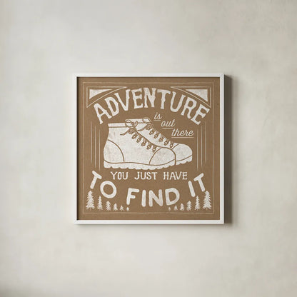 The Great Outdoors VII by Laura Marshall. Shown in a crisp white glass frame for a clean and minimalist style. Available as an archival giclee rolled canvas, fine art paper, or poster print. SKU 23390a.