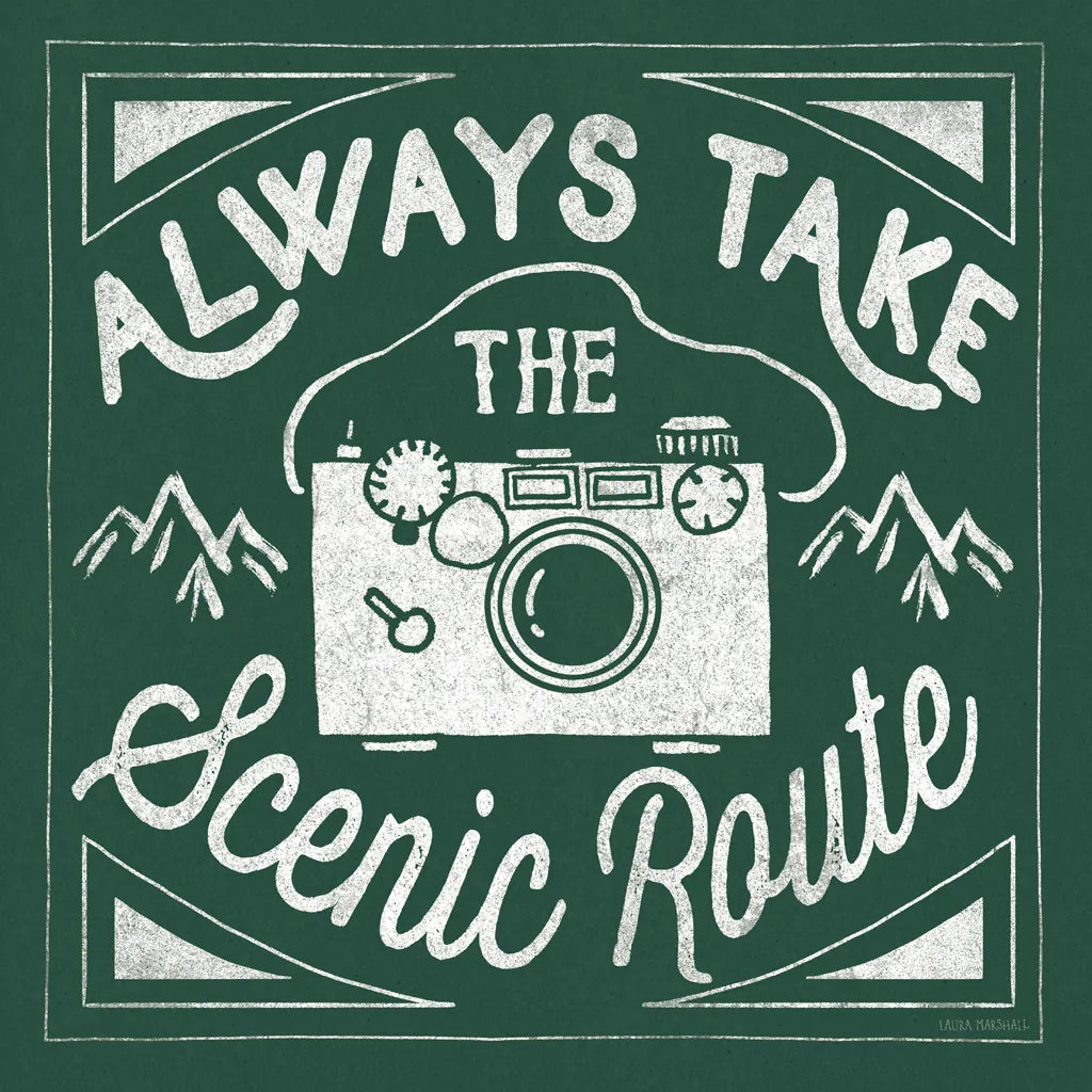 The Great Outdoors VIII Forest Green by Laura Marshall. SKU 63503a. Archival Giclee Fine art print for wall decor.