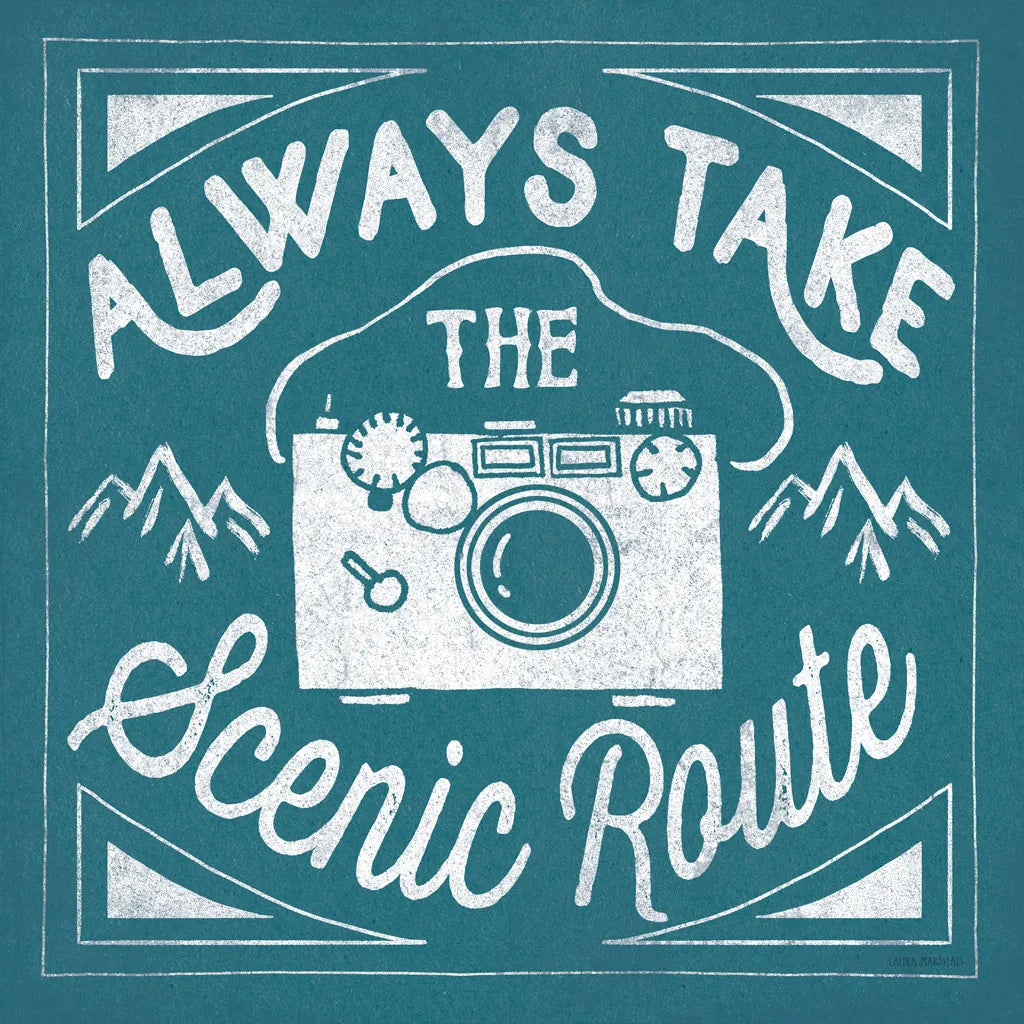 The Great Outdoors VIII Teal by Laura Marshall. SKU 47962a. Archival Giclee Fine art print for wall decor.