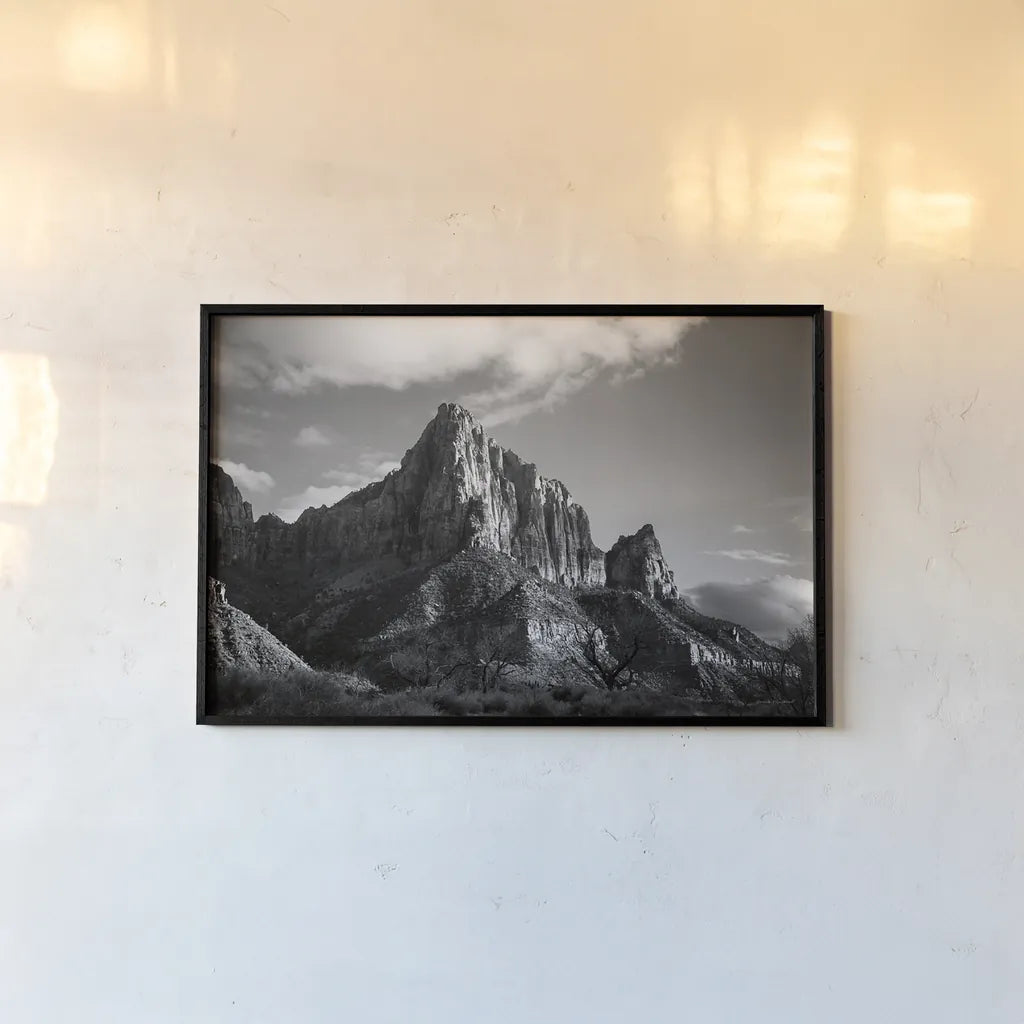 The Watchman I by Laura Marshall. shown as a paper print in a black flame. Available as a archival giclee rolled canvas, fine art paper, or poster print. SKU 64417i.
