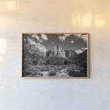 The Watchman II by Laura Marshall. shown as a paper print in a natural frame. Available as a archival giclee rolled canvas, fine art paper, or poster print. SKU 64418i.
