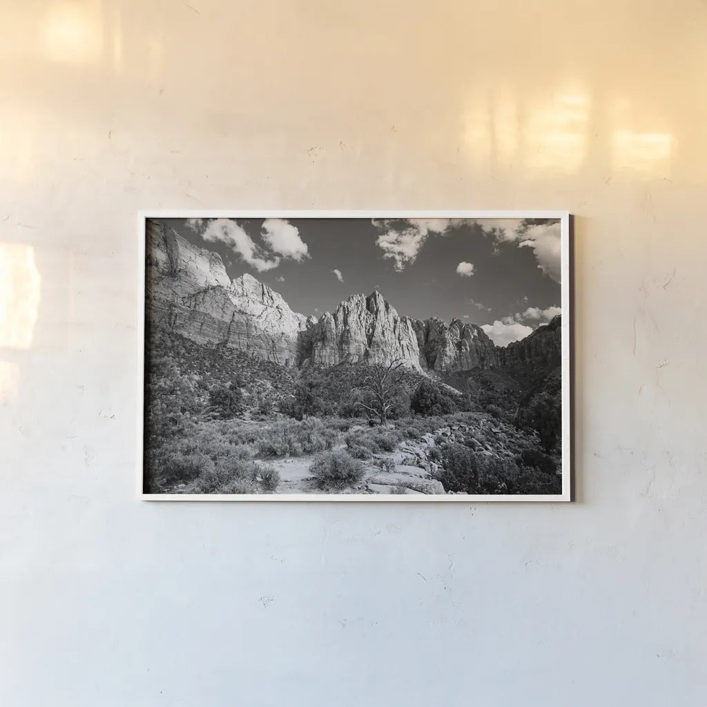 The Watchman II by Laura Marshall. shown as a paper print in a white frame. Available as a archival giclee rolled canvas, fine art paper, or poster print. SKU 64418i.
