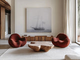 Through the Mist by Laura Marshall. Shown as extra-large giant wall art in a modern living room. Available as an archival giclee rolled canvas, fine art paper, or poster print. SKU 38778a.