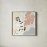 Through the Window I by Laura Marshall. Shown in a natural wood glass frame for a timeless modern aesthetic. Available as an archival giclee rolled canvas, fine art paper, or poster print. SKU 61685a.