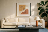 Through the Window III by Laura Marshall. Displayed in a glass frame with matte in a clean modern living room. Available as an archival giclee rolled canvas, fine art paper, or poster print. SKU 65144a.