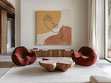 Through the Window III by Laura Marshall. Shown as extra-large giant wall art in a modern living room. Available as an archival giclee rolled canvas, fine art paper, or poster print. SKU 65144a.