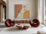Through the Window IV by Laura Marshall. Shown as extra-large giant wall art in a modern living room. Available as an archival giclee rolled canvas, fine art paper, or poster print. SKU 65145a.