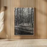 Through the Woods by Laura Marshall. shown as over sized large wall art. Available as an archival giclee rolled canvas, fine art paper, or poster print. SKU 17700h.