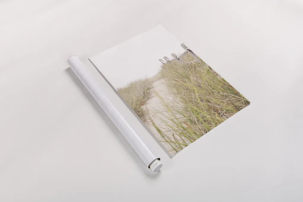 To the Beach Crop by Laura Marshall. shown as a rolled paper print. Available as archival giclee rolled canvas, fine art paper, or poster print. SKU 38776h.