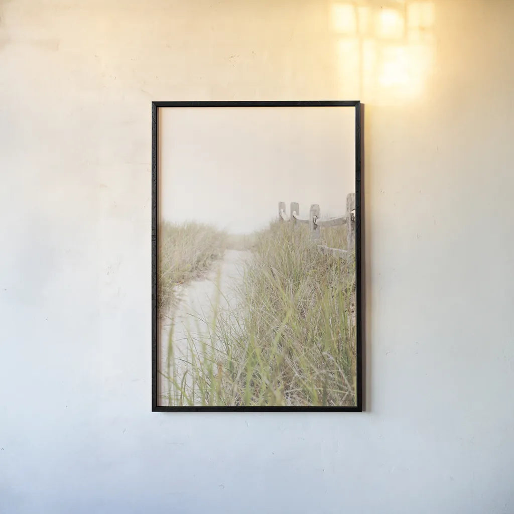 To the Beach Crop by Laura Marshall. shown as a paper print in a black flame. Available as a archival giclee rolled canvas, fine art paper, or poster print. SKU 38776h.