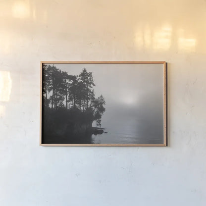 Tongue Point by Laura Marshall. shown as a paper print in a natural frame. Available as a archival giclee rolled canvas, fine art paper, or poster print. SKU 64401i.