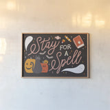Trick or Treat I by Laura Marshall. shown as a paper print in a natural frame. Available as a archival giclee rolled canvas, fine art paper, or poster print. SKU 74189i.