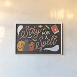 Trick or Treat I by Laura Marshall. shown as a paper print in a white frame. Available as a archival giclee rolled canvas, fine art paper, or poster print. SKU 74189i.
