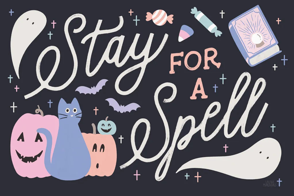 Trick or Treat I Pastel by Laura Marshall. SKU 94934i. Archival Giclee Fine art print for wall decor.