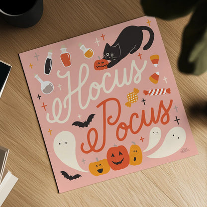 Trick or Treat III by Laura Marshall. Shown as a detailed flat fine art print, highlighting archival giclee quality. Available as an archival giclee rolled canvas, fine art paper, or poster print. SKU 74191a.