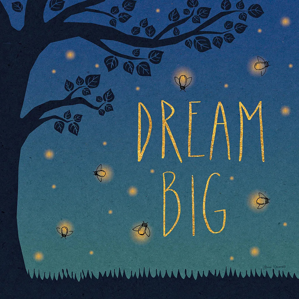 Twilight Fireflies I by Laura Marshall. SKU 18518a. Archival Giclee Fine art print for wall decor.