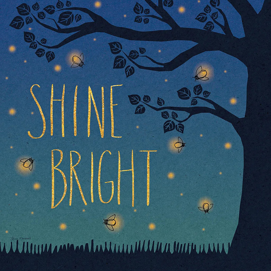 Twilight Fireflies II by Laura Marshall. SKU 18519a. Archival Giclee Fine art print for wall decor.