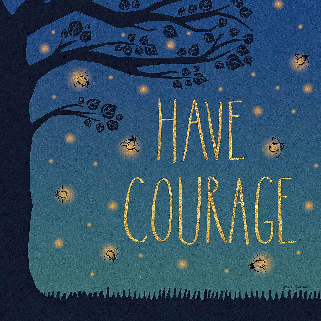 Twilight Fireflies III by Laura Marshall. SKU 18520a. Archival Giclee Fine art print for wall decor.