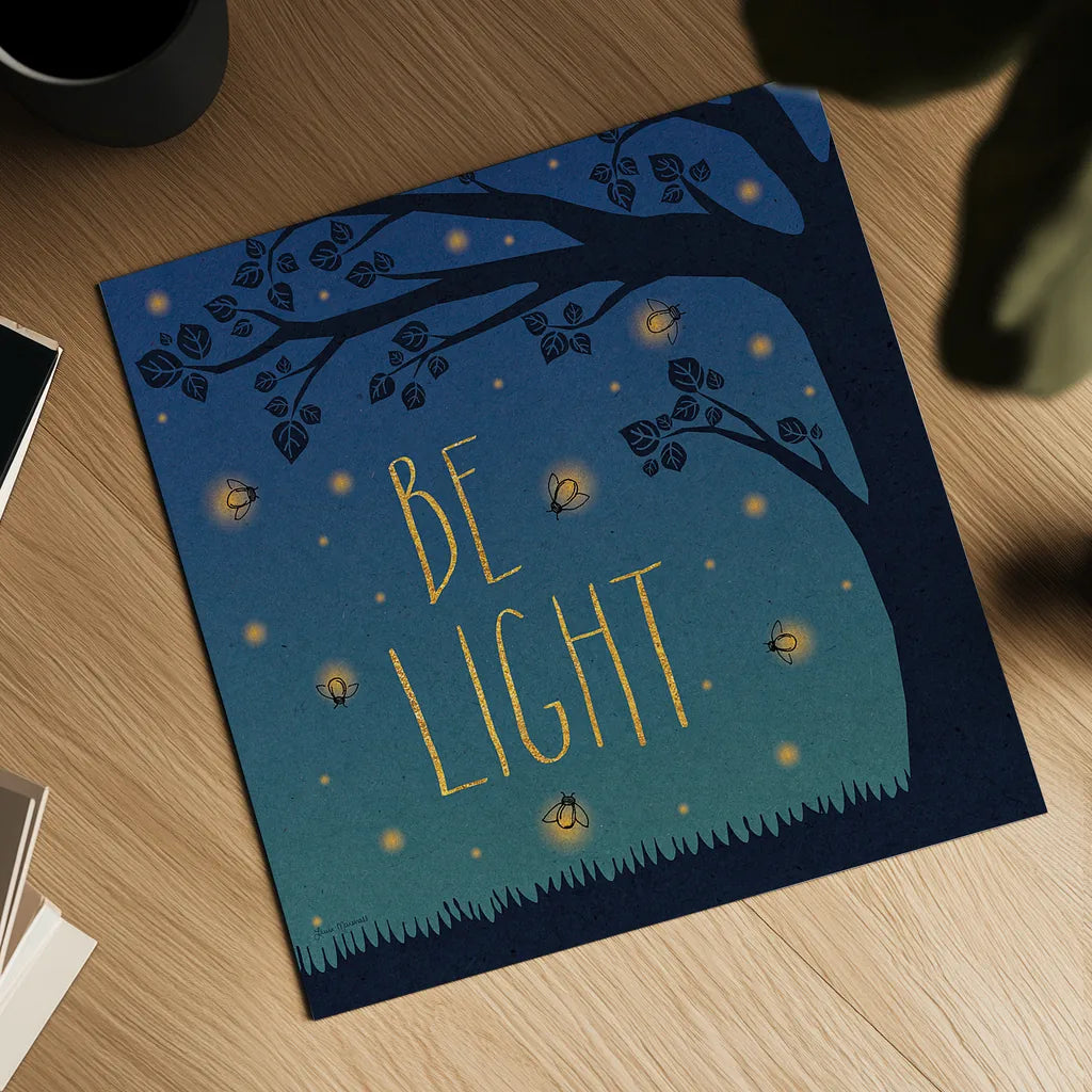 Twilight Fireflies IV by Laura Marshall. Shown as a detailed flat fine art print, highlighting archival giclee quality. Available as an archival giclee rolled canvas, fine art paper, or poster print. SKU 18521a.