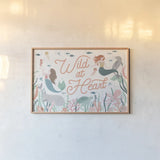 Under the Sea I by Laura Marshall. shown as a paper print in a natural frame. Available as a archival giclee rolled canvas, fine art paper, or poster print. SKU 62517i.