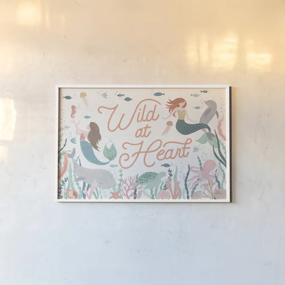 Under the Sea I by Laura Marshall. shown as a paper print in a white frame. Available as a archival giclee rolled canvas, fine art paper, or poster print. SKU 62517i.