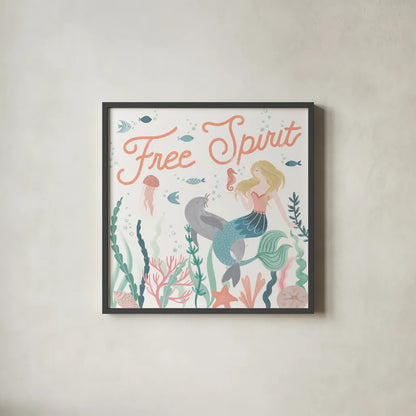 Under the Sea II by Laura Marshall. Shown in a sleek black glass frame for a contemporary gallery look. Available as an archival giclee rolled canvas, fine art paper, or poster print. SKU 62518a.