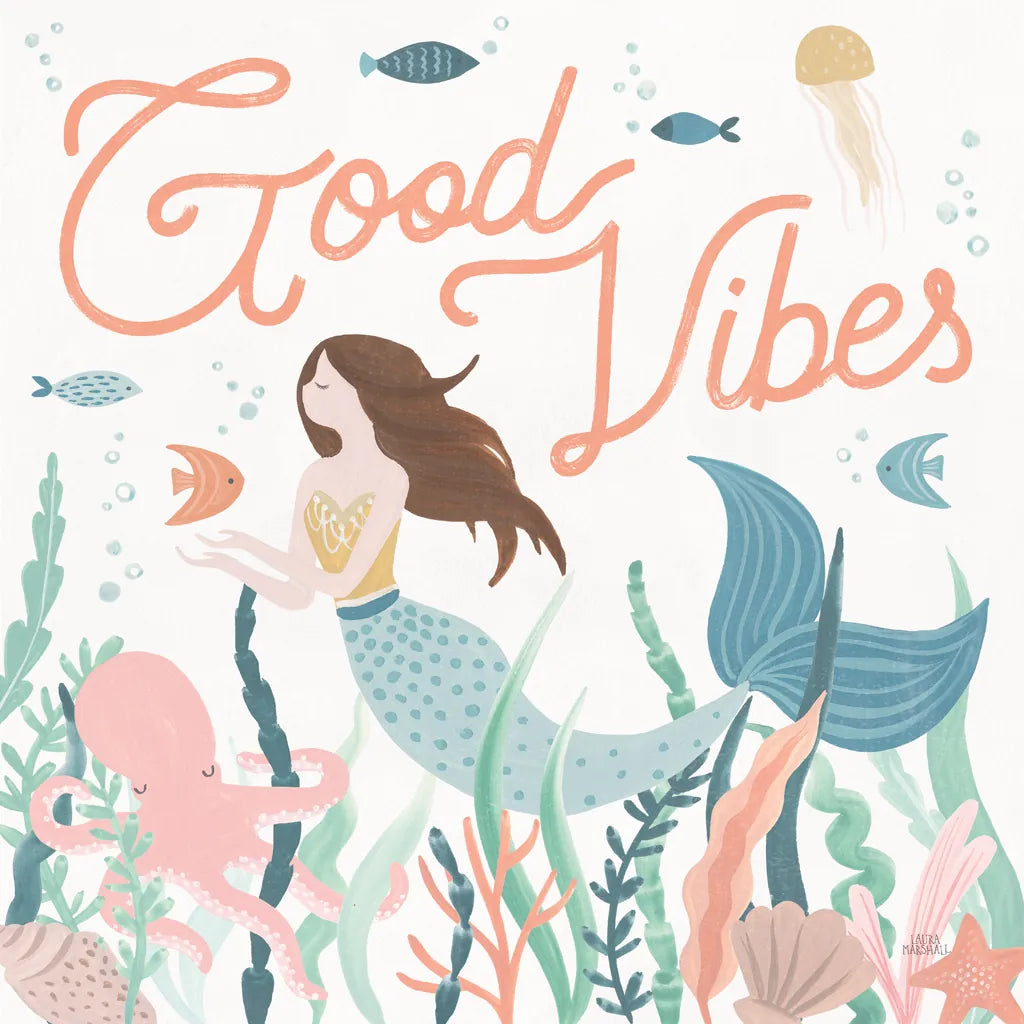 Under the Sea V by Laura Marshall. SKU 62521a. Archival Giclee Fine art print for wall decor.