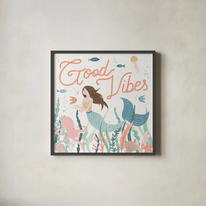 Under the Sea V by Laura Marshall. Shown in a sleek black glass frame for a contemporary gallery look. Available as an archival giclee rolled canvas, fine art paper, or poster print. SKU 62521a.