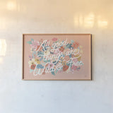 Under the Sea VI by Laura Marshall. shown as a paper print in a natural frame. Available as a archival giclee rolled canvas, fine art paper, or poster print. SKU 62522i.