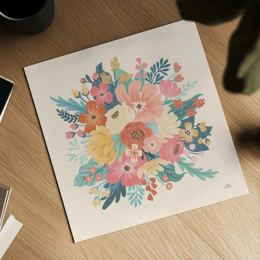 Under the Sea X by Laura Marshall. Shown as a detailed flat fine art print, highlighting archival giclee quality. Available as an archival giclee rolled canvas, fine art paper, or poster print. SKU 62526a.