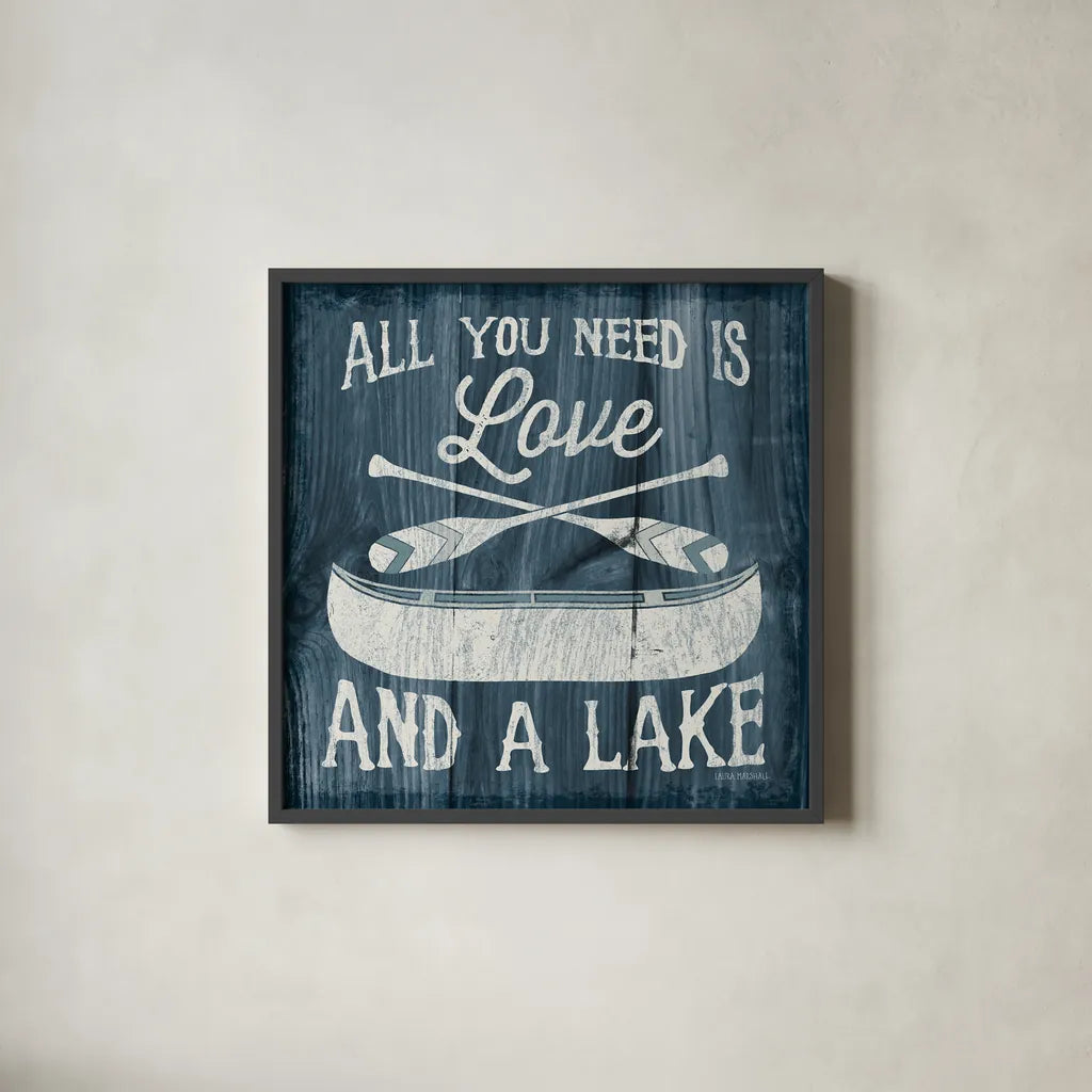 Up North I by Laura Marshall. Shown in a sleek black glass frame for a contemporary gallery look. Available as an archival giclee rolled canvas, fine art paper, or poster print. SKU 31360a.