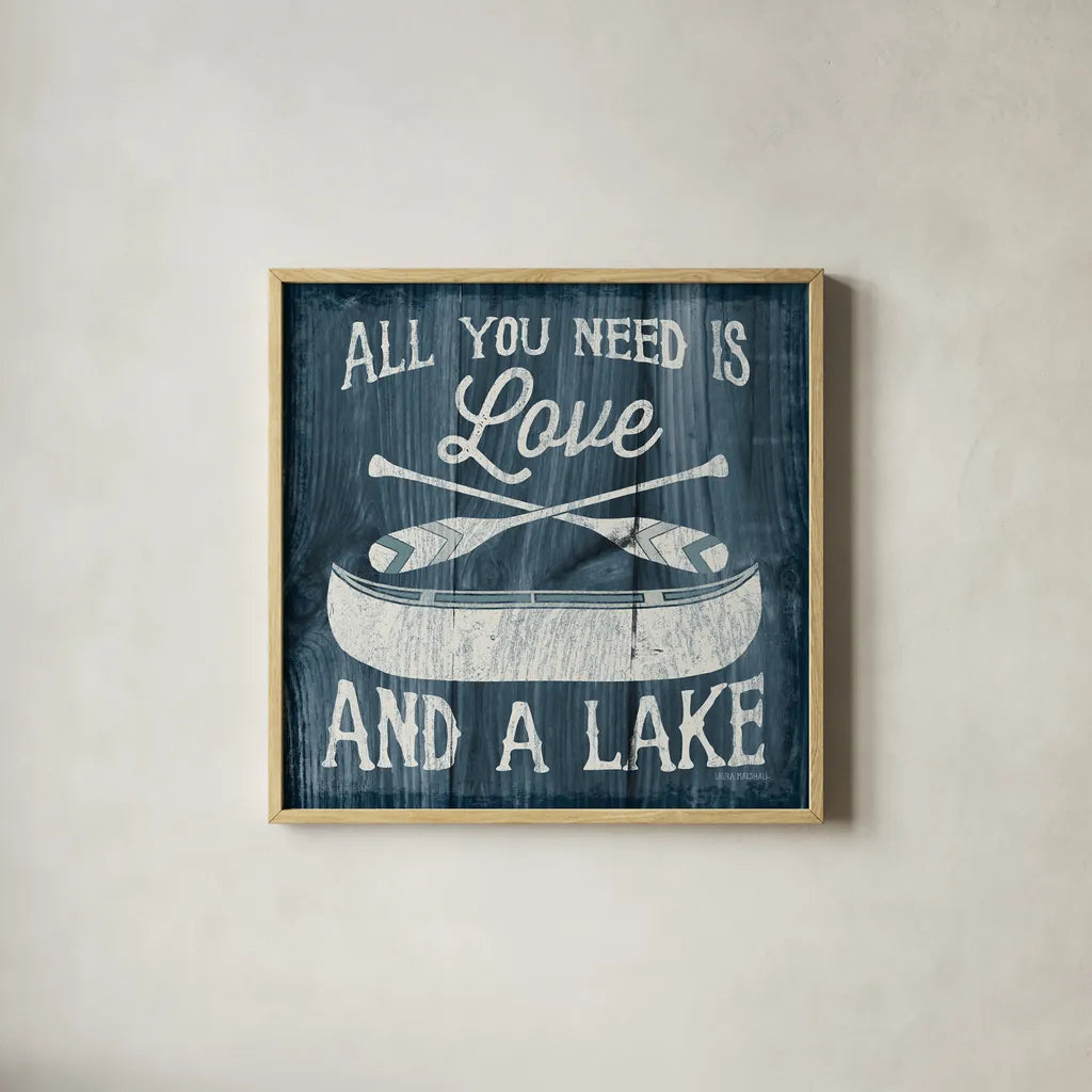 Up North I by Laura Marshall. Shown in a natural wood glass frame for a timeless modern aesthetic. Available as an archival giclee rolled canvas, fine art paper, or poster print. SKU 31360a.